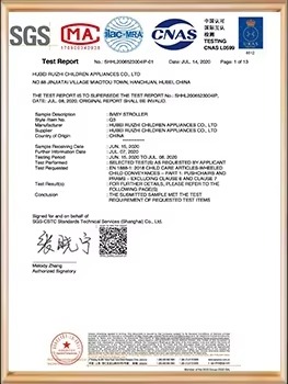 SGS certificate